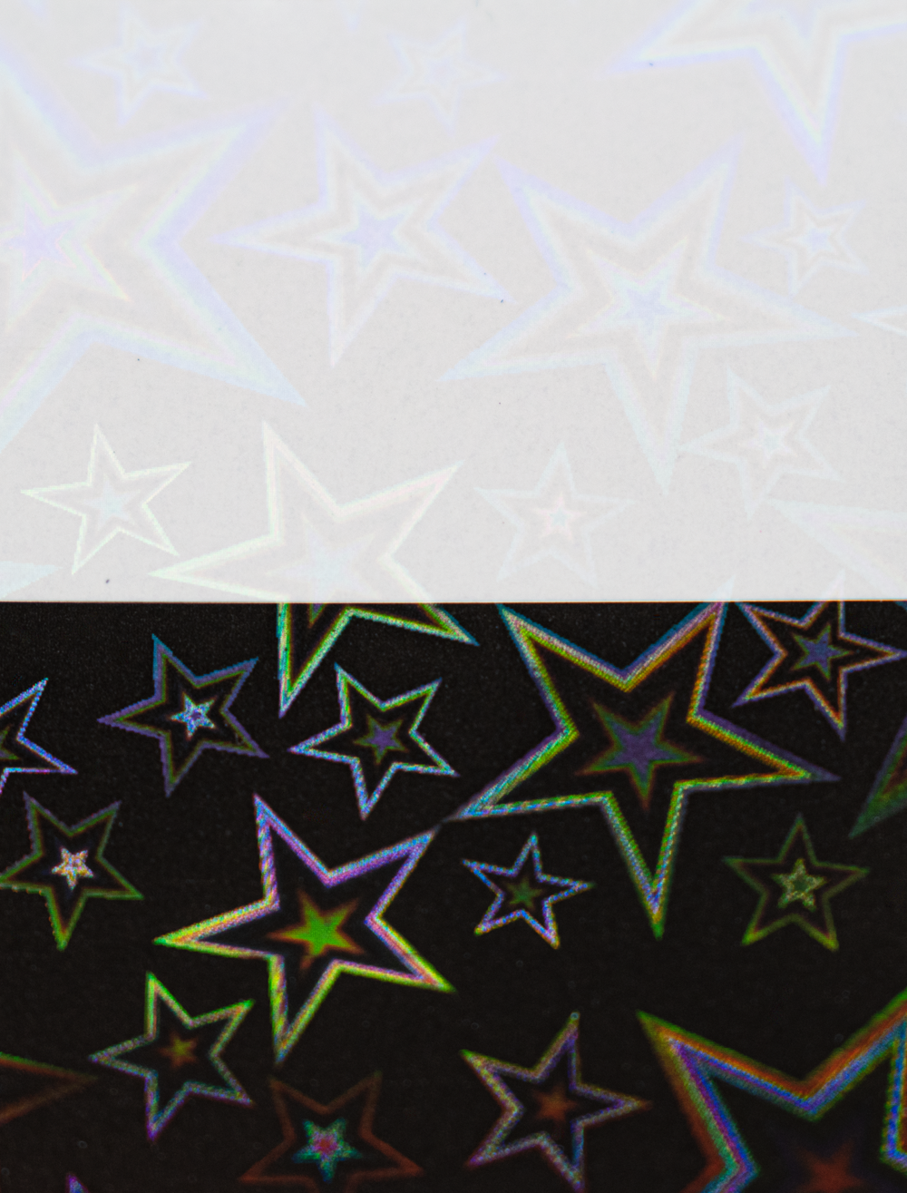 同人誌印刷 表紙 ビックスター：大きな星の模様のホログラムです。